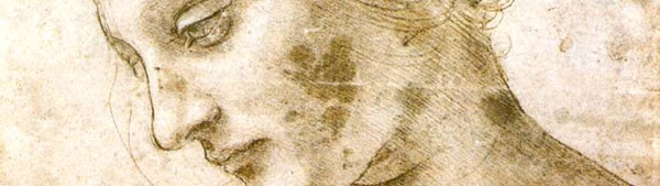 Estudo de cabeça de mulher - Leonardo da Vinci