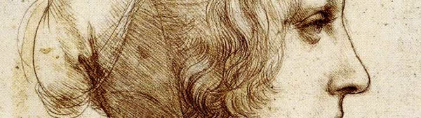 Estudo de perfil de jovem mulher - Leonardo da Vinci