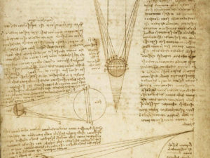 Leonardo da Vinci - Estudo sobre o brilho da lua - Leonardo da Vinci