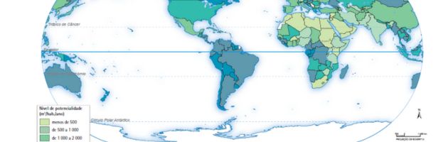 Mapa-múndi dos recursos hídricos