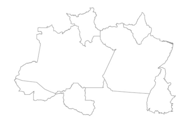 Mapa do Brasil - Região Norte