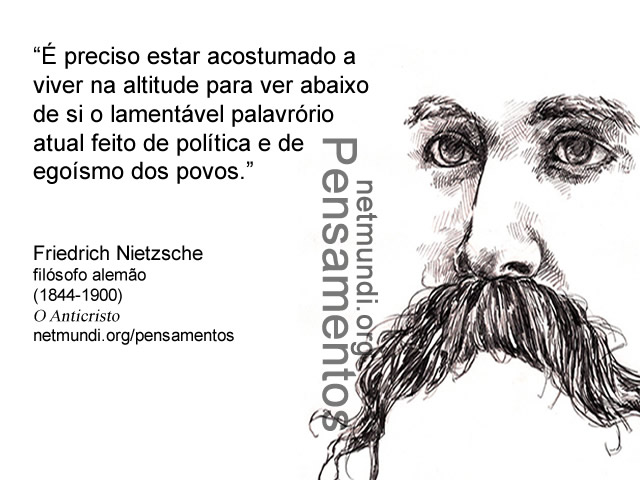 Friedrich Nietzsche, filósofo alemão (1844-1900)