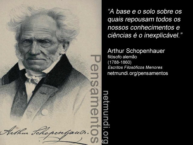 Arthur Schopenhauer, filósofo alemão, (1788-1860)