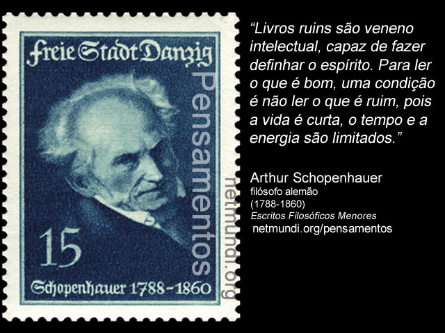 Arthur Schopenhauer, filósofo alemão, (1788-1860)