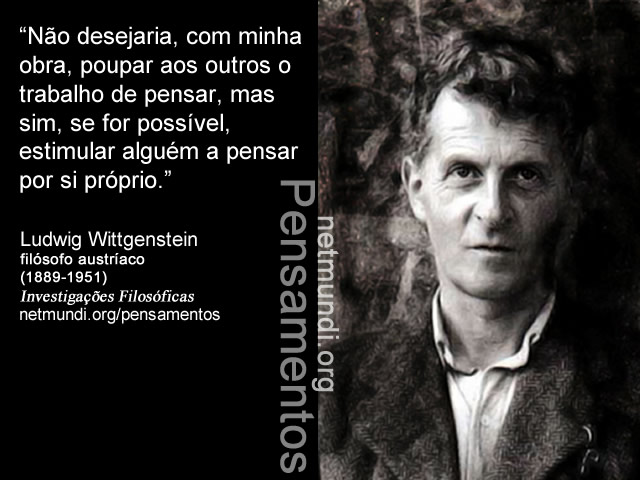 Ludwig Wittgenstein , filósofo austríaco, (1889-1951)