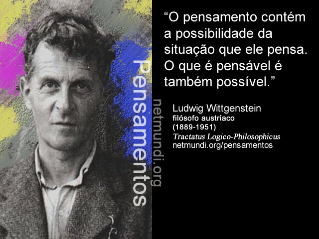 Ludwig Wittgenstein, filósofo austríaco, (1889-1951), Tractatus Logico-Philosophicus