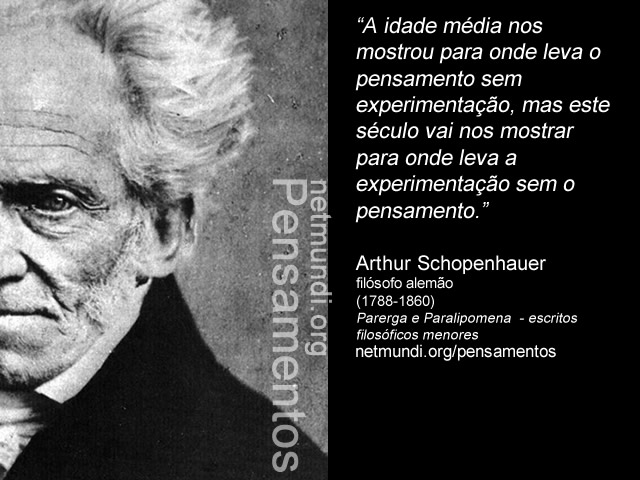 Arthur Schopenhauer filósofo alemão (1788-1860) Parerga e Paralipomena - escritos filosóficos menores