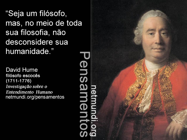 David Hume, filósofo escocês, investigação sobre o entendimento humano
