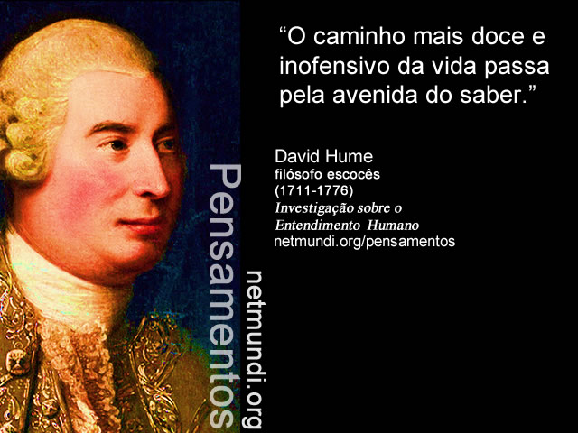 David Hume, filósofo escocês, tratado sobre o entendimento humano