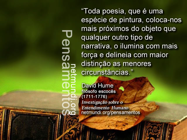 David Hume, Filósofo escocês, investigações sobre o entendimento humano